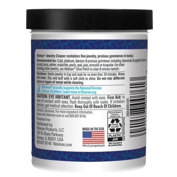 WEIMAN fine Jewelry Cleaner work GOLD PLANTINUM DIAMONDS cleans Revitalizes - Picture 5 of 6